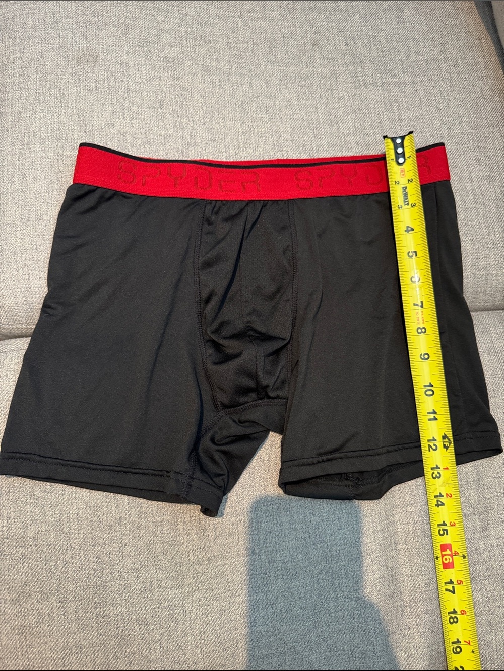 Spyder Black Boxer Briefs with Red Waistband Accent